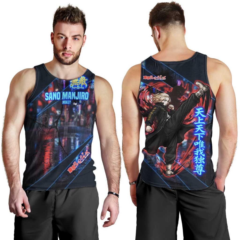 Sano Manjiro Mikey Men Tank Top Neon Tokyo Gang Aesthetic Style