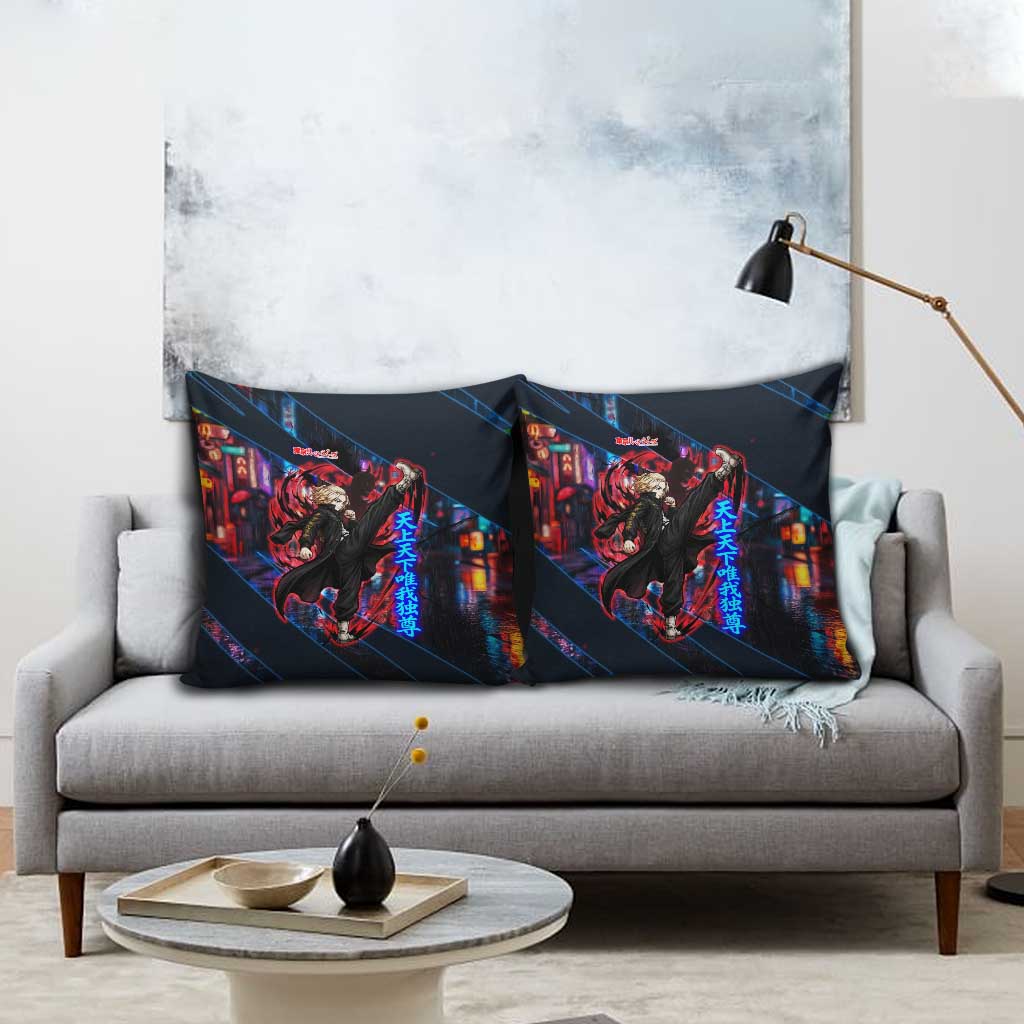Sano Manjiro Mikey Pillow Cover Neon Tokyo Gang Aesthetic Style