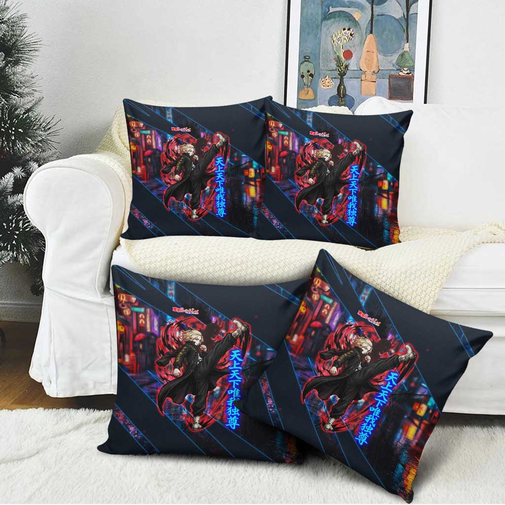 Sano Manjiro Mikey Pillow Cover Neon Tokyo Gang Aesthetic Style