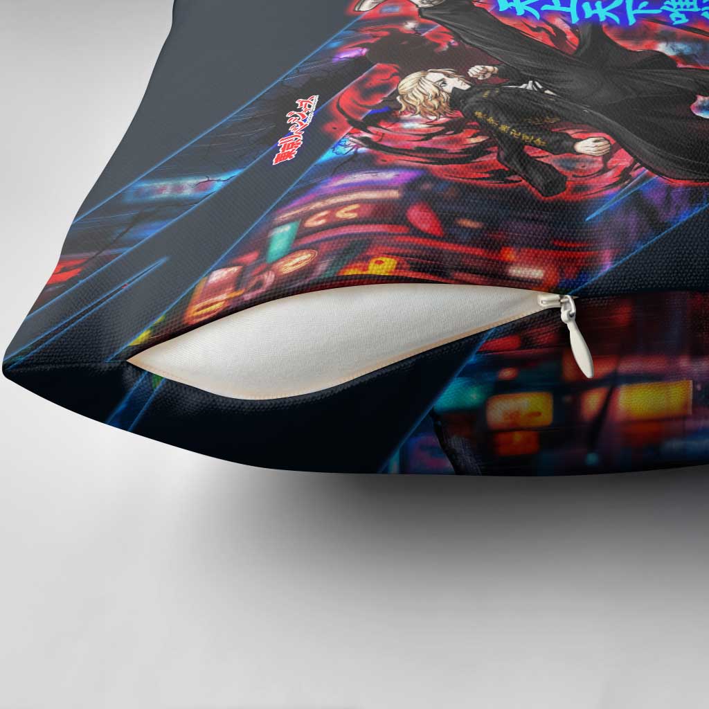 Sano Manjiro Mikey Pillow Cover Neon Tokyo Gang Aesthetic Style