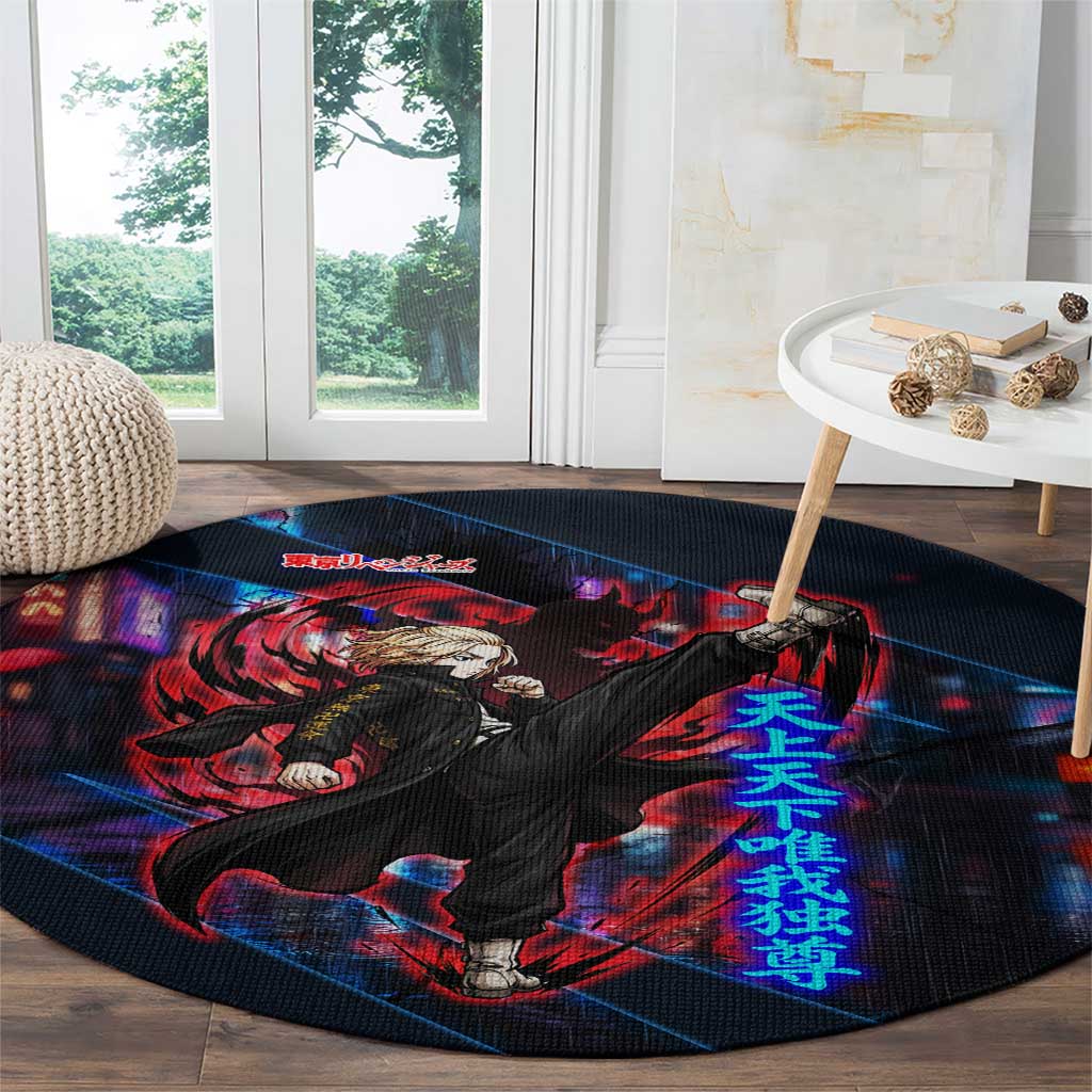 Sano Manjiro Mikey Round Carpet Neon Tokyo Gang Aesthetic Style