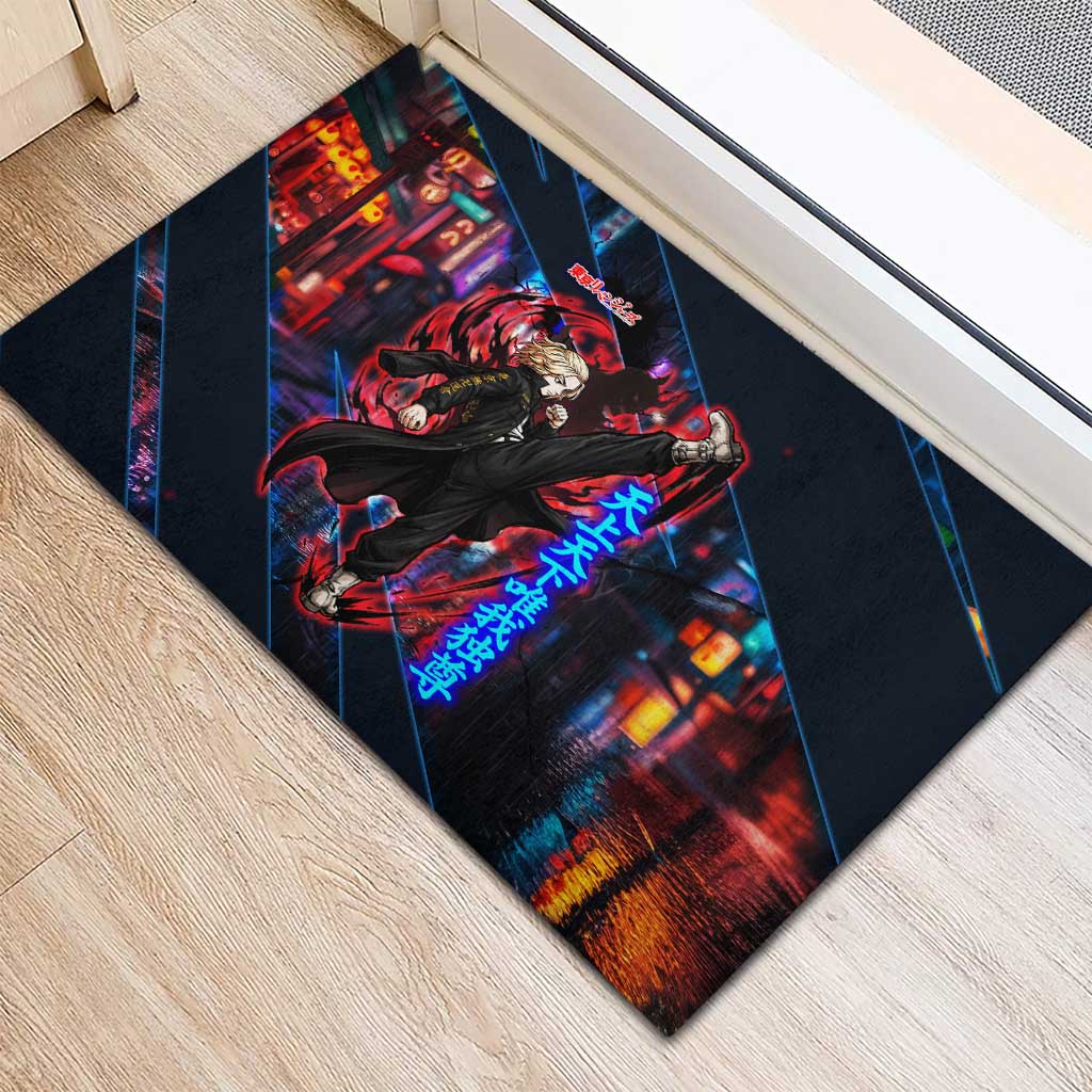 Sano Manjiro Mikey Rubber Doormat Neon Tokyo Gang Aesthetic Style