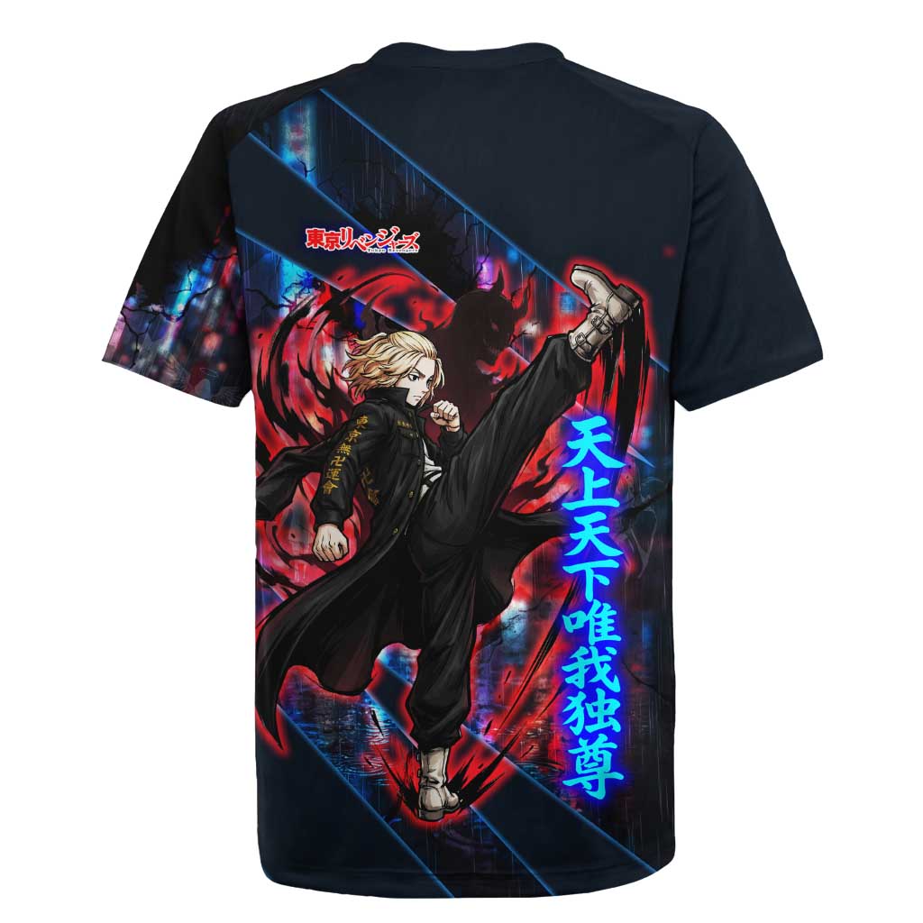 Sano Manjiro Mikey Rugby Jersey Neon Tokyo Gang Aesthetic Style