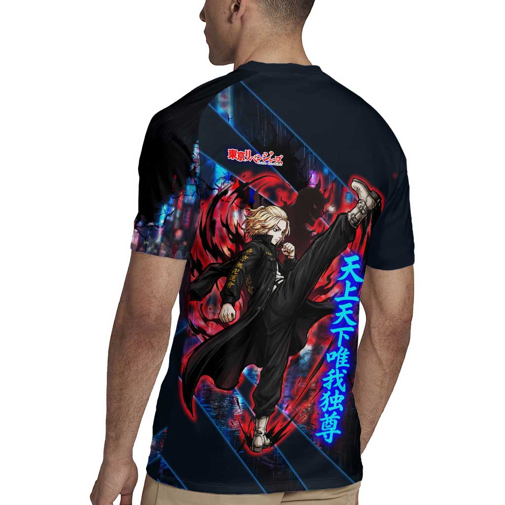 Sano Manjiro Mikey Rugby Jersey Neon Tokyo Gang Aesthetic Style