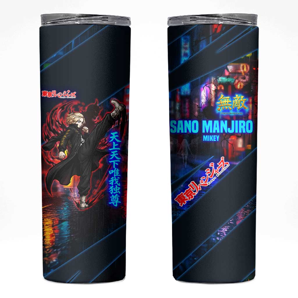 Sano Manjiro Mikey Skinny Tumbler Neon Tokyo Gang Aesthetic Style