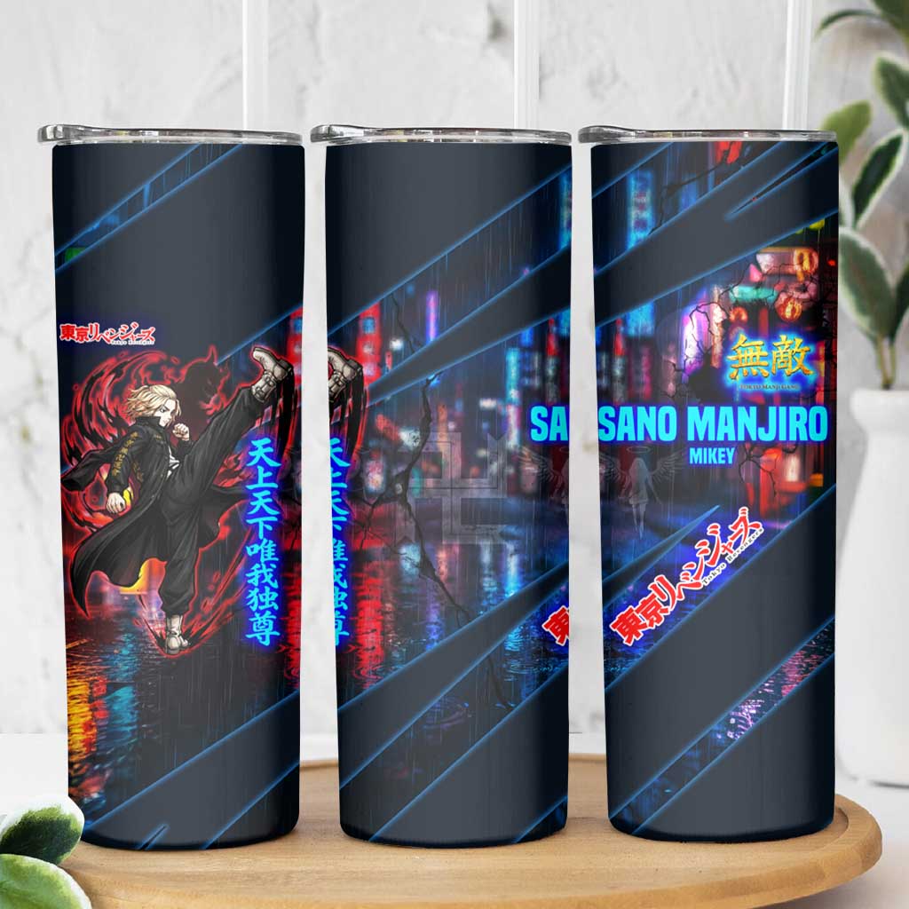 Sano Manjiro Mikey Skinny Tumbler Neon Tokyo Gang Aesthetic Style