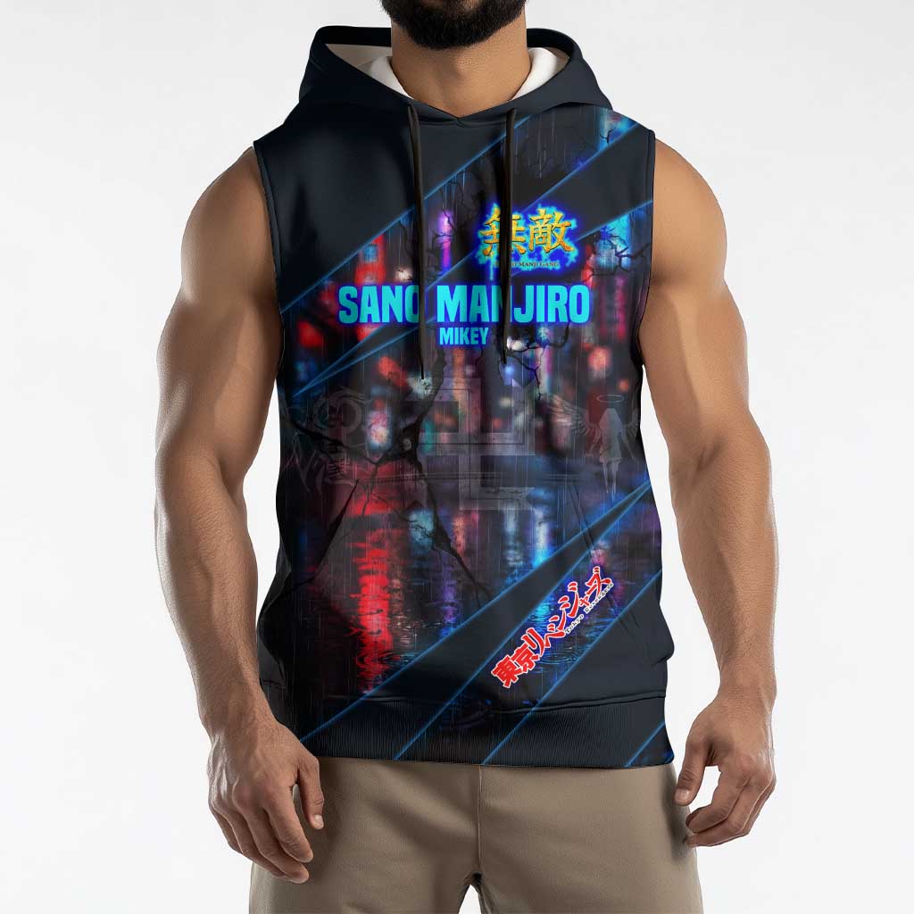Sano Manjiro Mikey Sleeveless Hoodie Neon Tokyo Gang Aesthetic Style