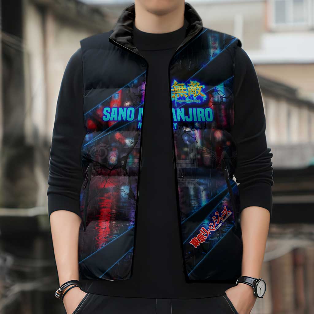Sano Manjiro Mikey Sleeveless Puffer Jacket Neon Tokyo Gang Aesthetic Style
