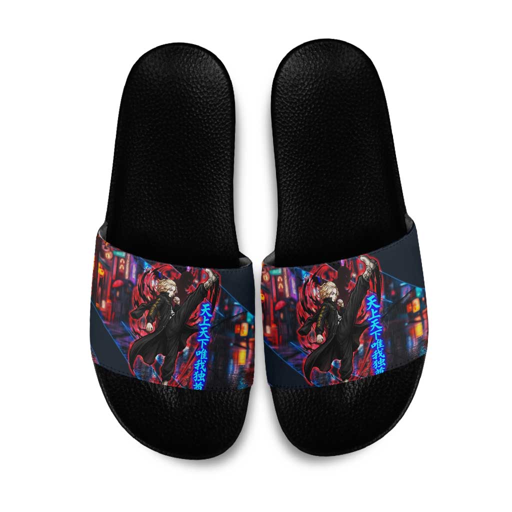 Sano Manjiro Mikey Slide Sandals Neon Tokyo Gang Aesthetic Style