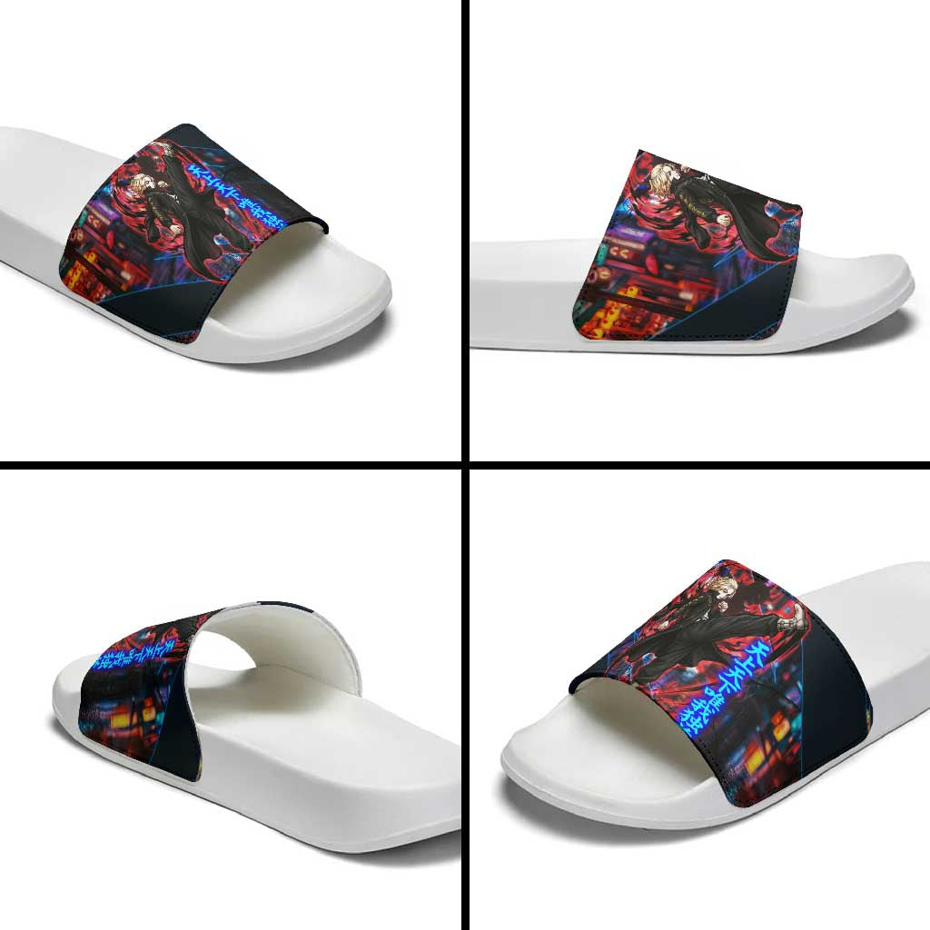 Sano Manjiro Mikey Slide Sandals Neon Tokyo Gang Aesthetic Style