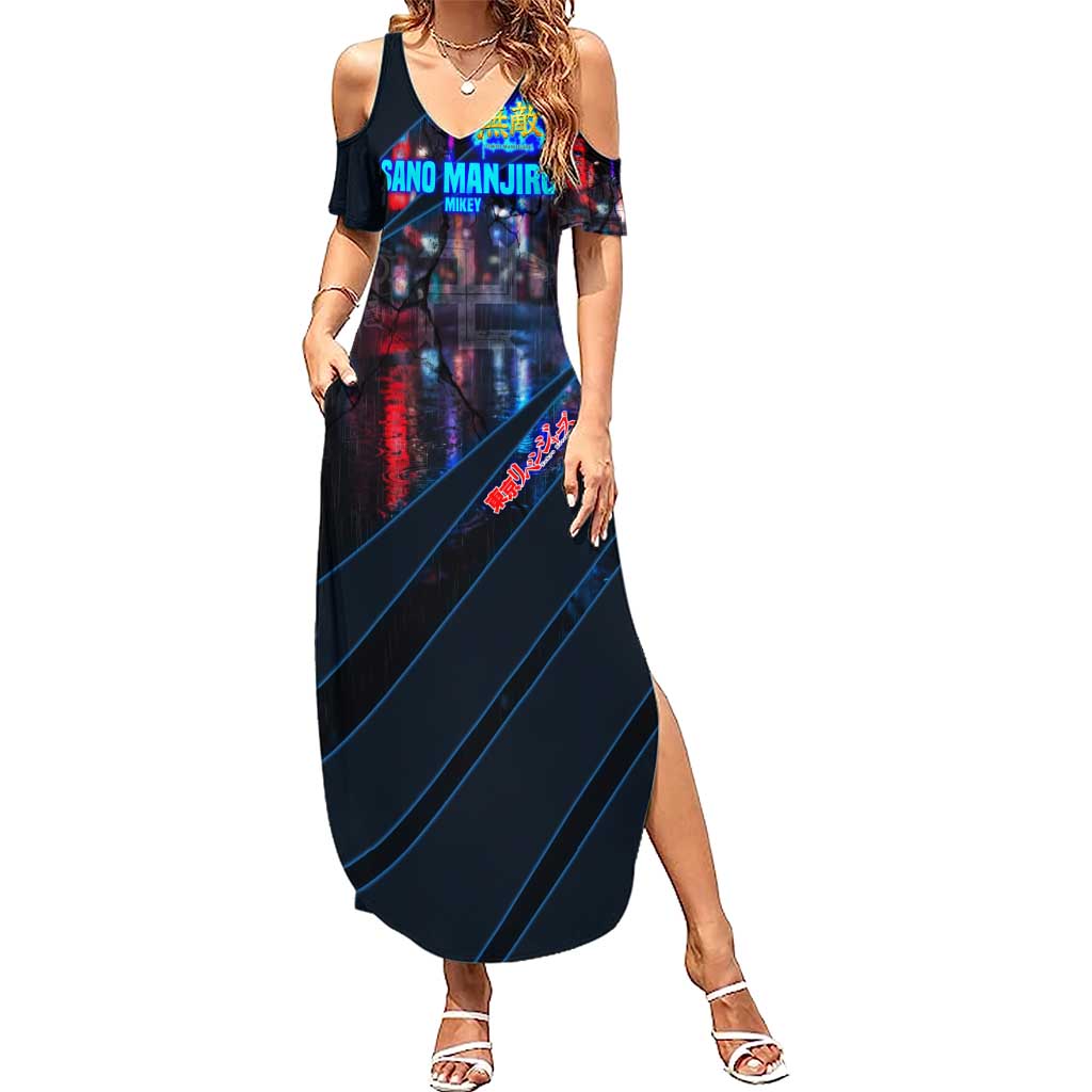 Sano Manjiro Mikey Summer Maxi Dress Neon Tokyo Gang Aesthetic Style
