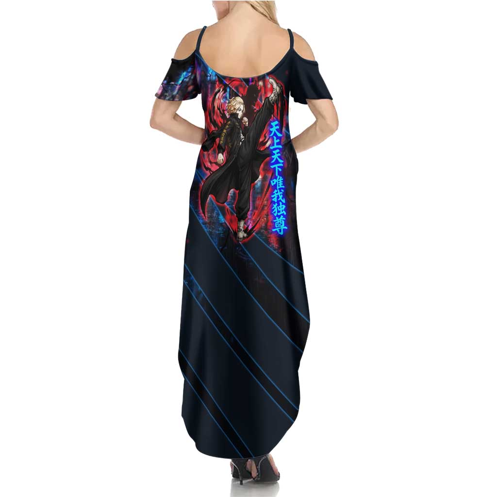 Sano Manjiro Mikey Summer Maxi Dress Neon Tokyo Gang Aesthetic Style
