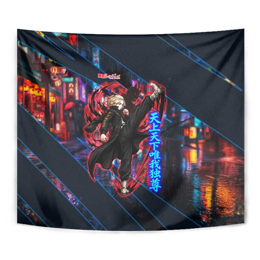 Sano Manjiro Mikey Tapestry Neon Tokyo Gang Aesthetic Style