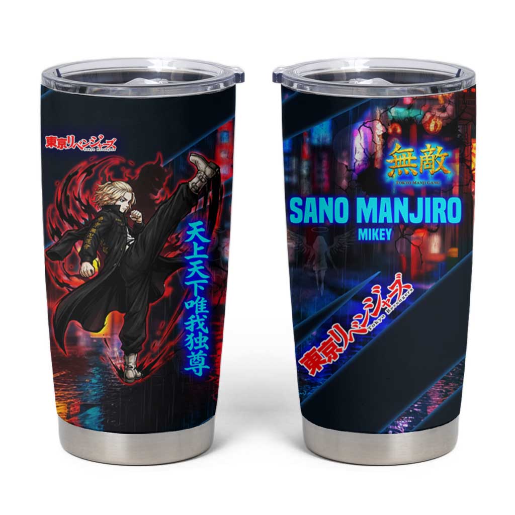 Sano Manjiro Mikey Tumbler Cup Neon Tokyo Gang Aesthetic Style