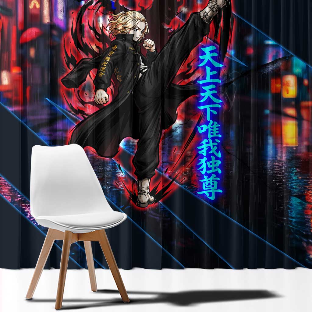 Sano Manjiro Mikey Window Curtain Neon Tokyo Gang Aesthetic Style