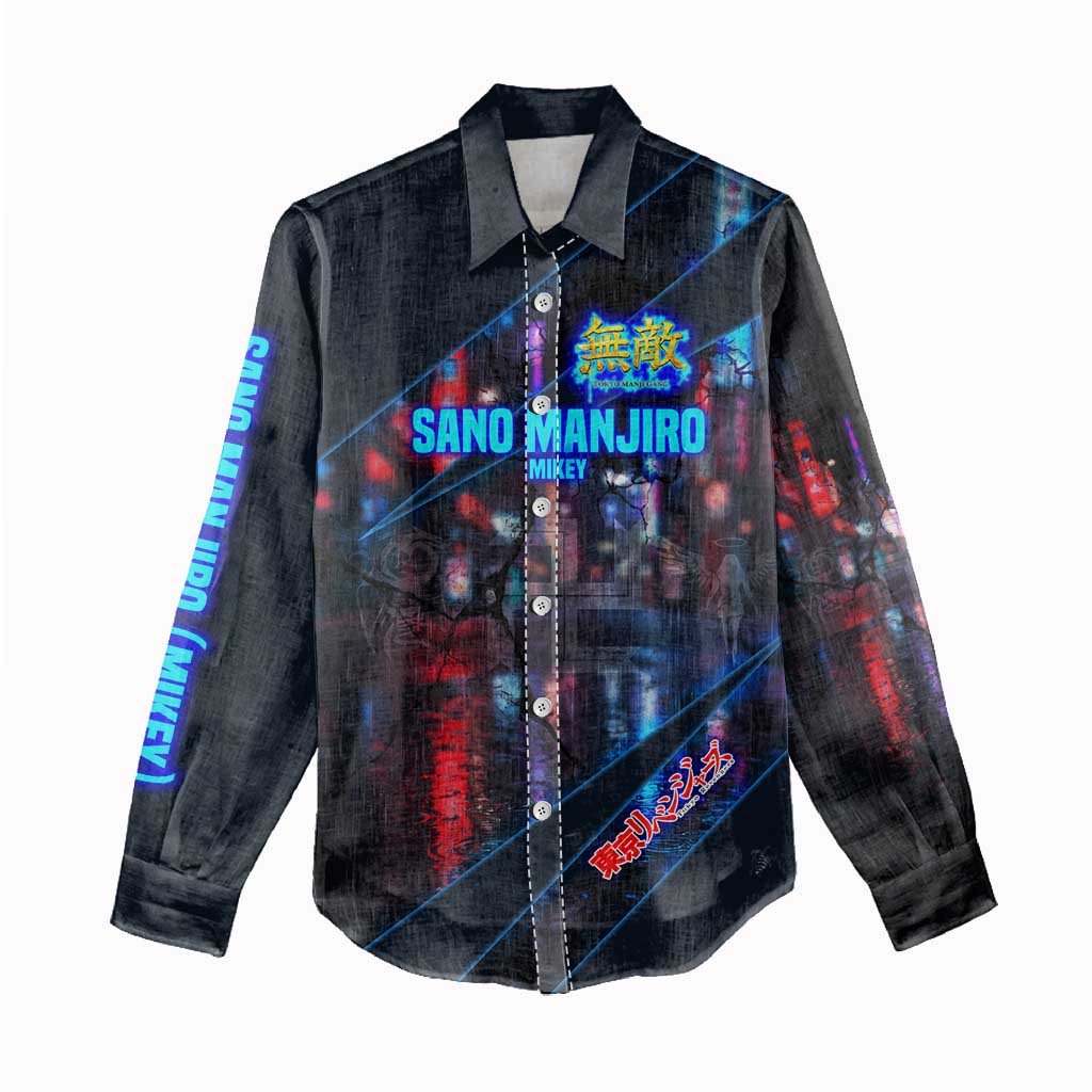 Sano Manjiro Mikey Women Casual Shirt Neon Tokyo Gang Aesthetic Style