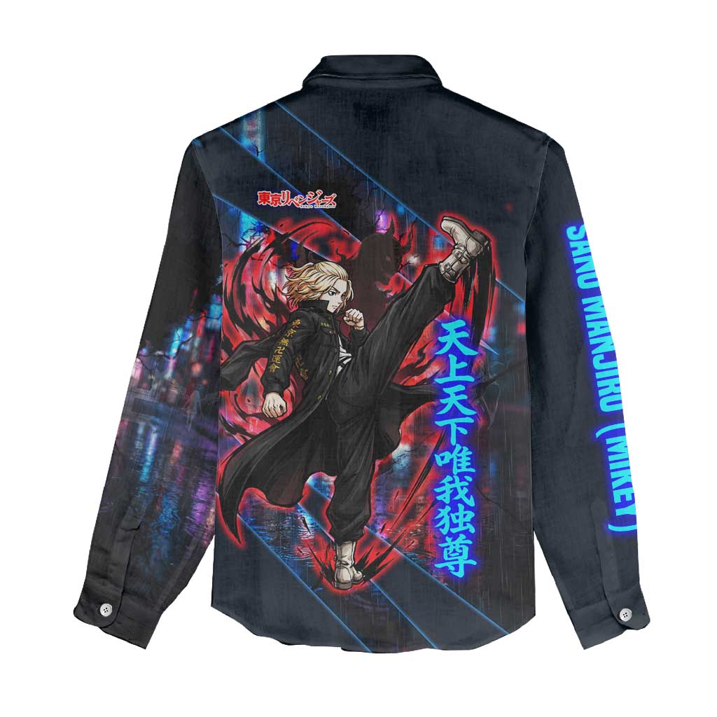 Sano Manjiro Mikey Women Casual Shirt Neon Tokyo Gang Aesthetic Style