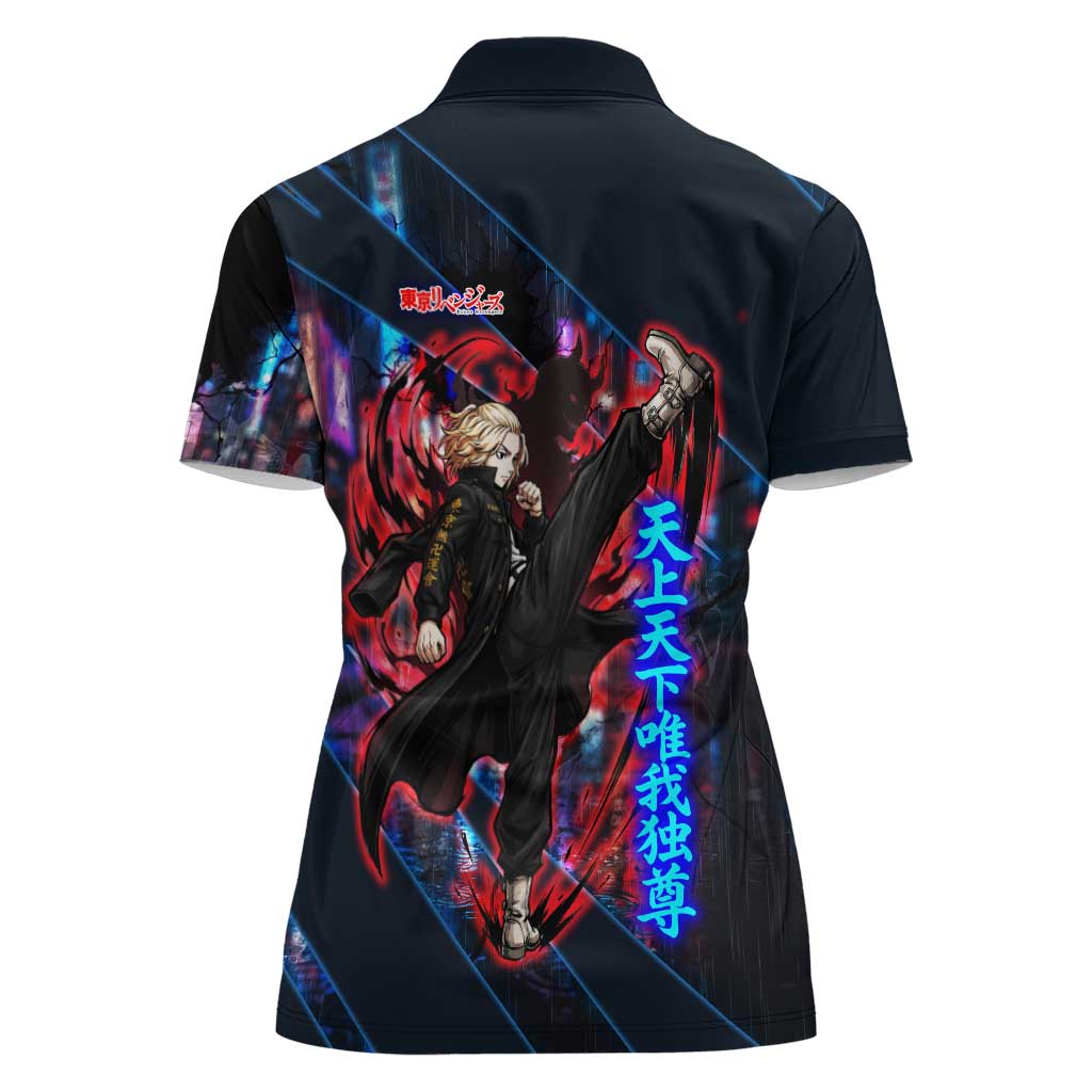 Sano Manjiro Mikey Women Polo Shirt Neon Tokyo Gang Aesthetic Style