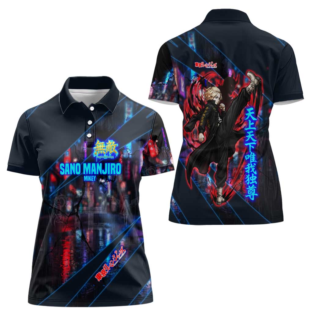 Sano Manjiro Mikey Women Polo Shirt Neon Tokyo Gang Aesthetic Style