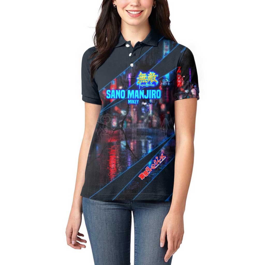 Sano Manjiro Mikey Women Polo Shirt Neon Tokyo Gang Aesthetic Style