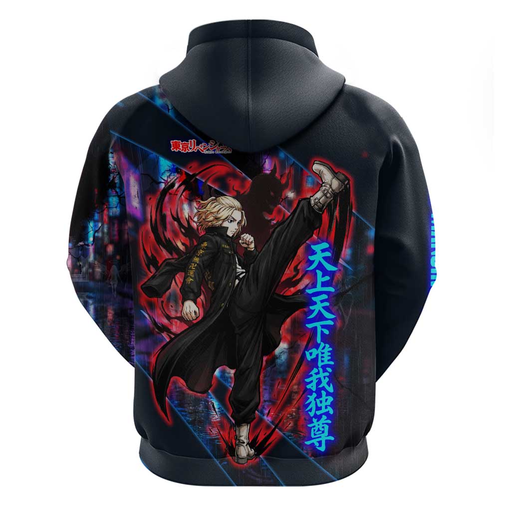 Sano Manjiro Mikey Zip Hoodie Neon Tokyo Gang Aesthetic Style