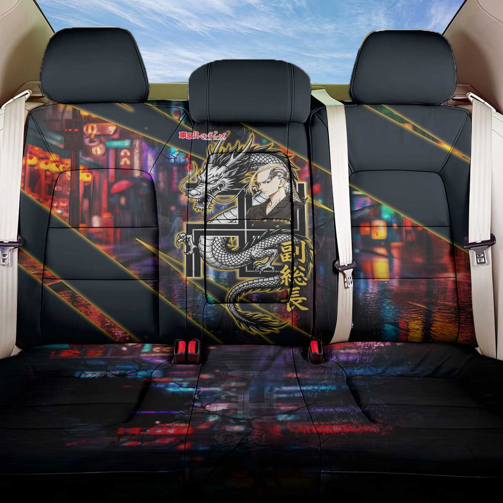 Ryuguji Ken Draken Back Car Seat Cover Neon Dragon Yakuza Art Style