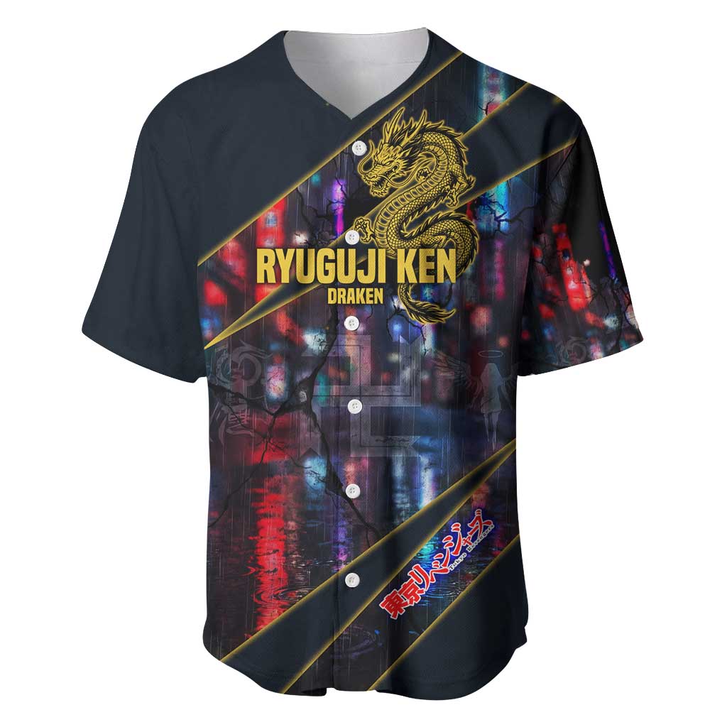 Ryuguji Ken Draken Baseball Jersey Neon Dragon Yakuza Art Style