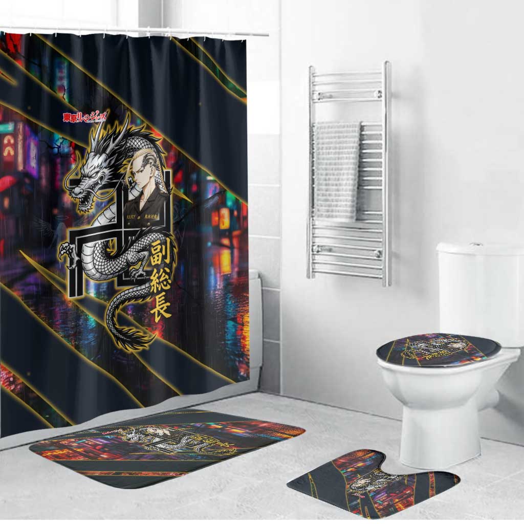 Ryuguji Ken Draken Bathroom Set Neon Dragon Yakuza Art Style