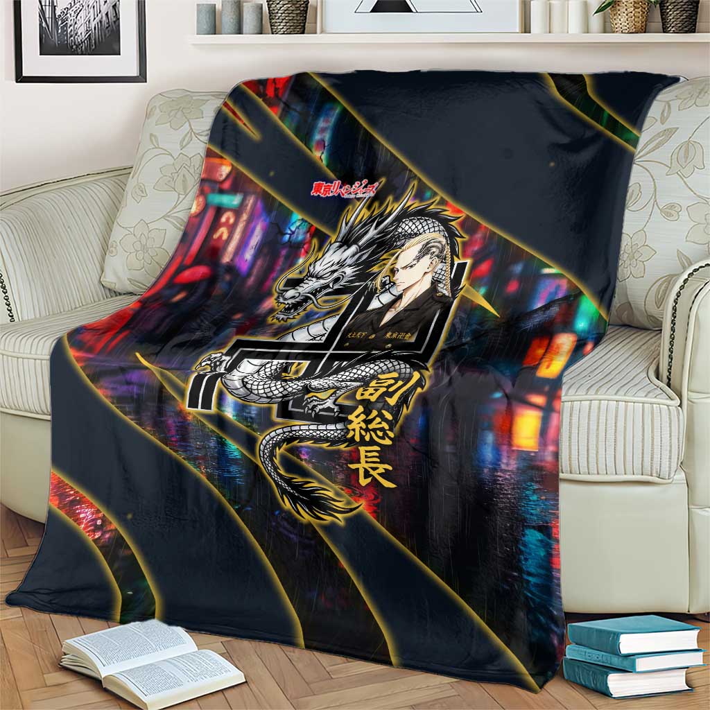 Ryuguji Ken Draken Blanket Neon Dragon Yakuza Art Style