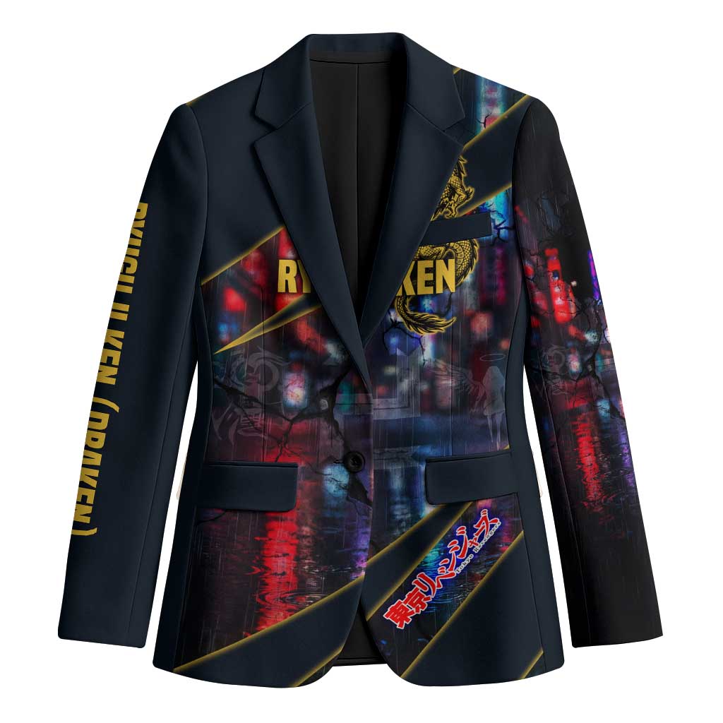 Ryuguji Ken Draken Blazer Neon Dragon Yakuza Art Style