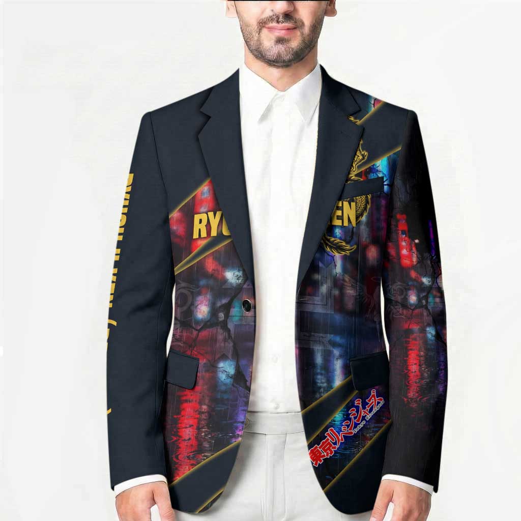 Ryuguji Ken Draken Blazer Neon Dragon Yakuza Art Style