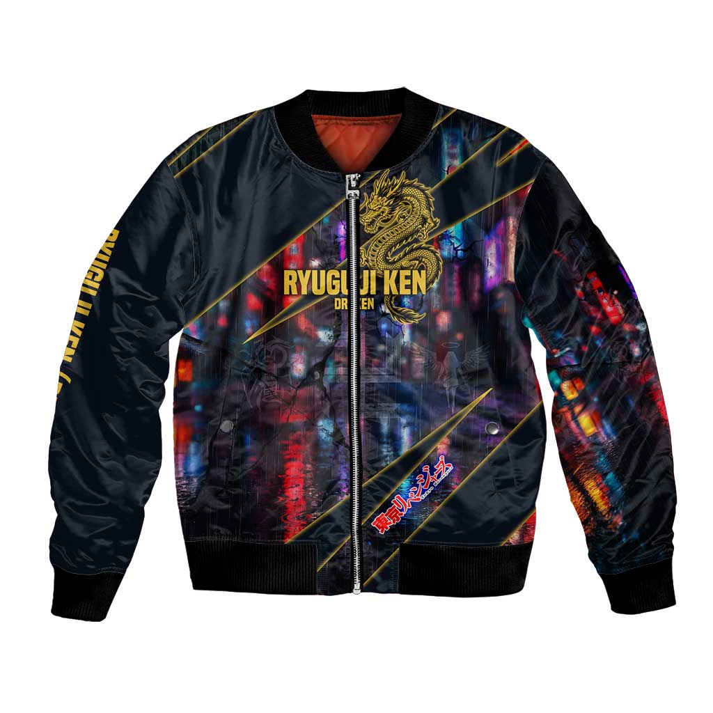 Ryuguji Ken Draken Bomber Jacket Neon Dragon Yakuza Art Style