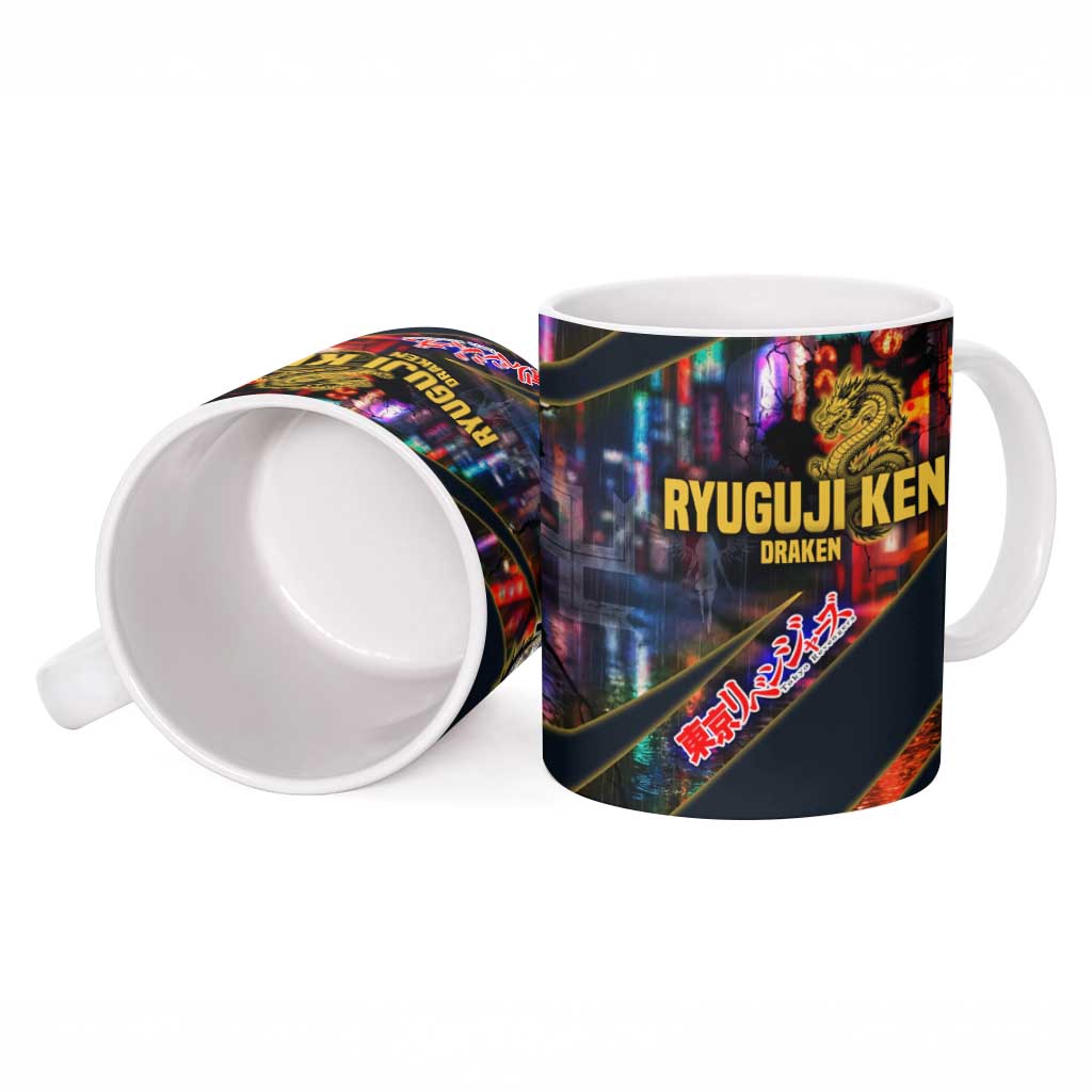 Ryuguji Ken Draken Ceramic Mug Neon Dragon Yakuza Art Style