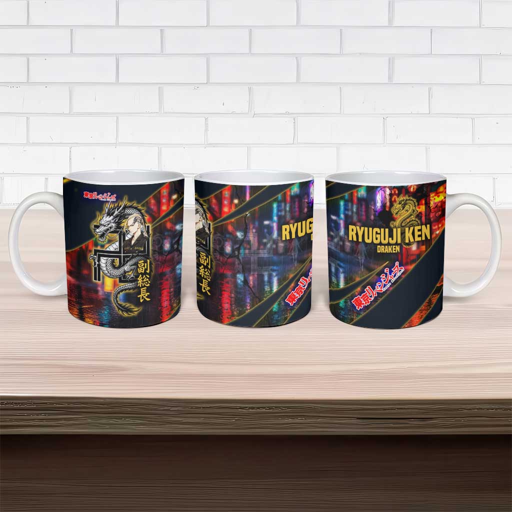 Ryuguji Ken Draken Ceramic Mug Neon Dragon Yakuza Art Style