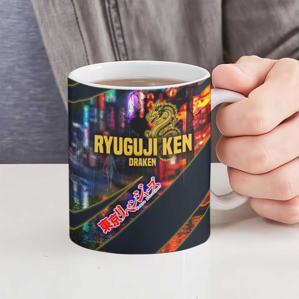 Ryuguji Ken Draken Ceramic Mug Neon Dragon Yakuza Art Style