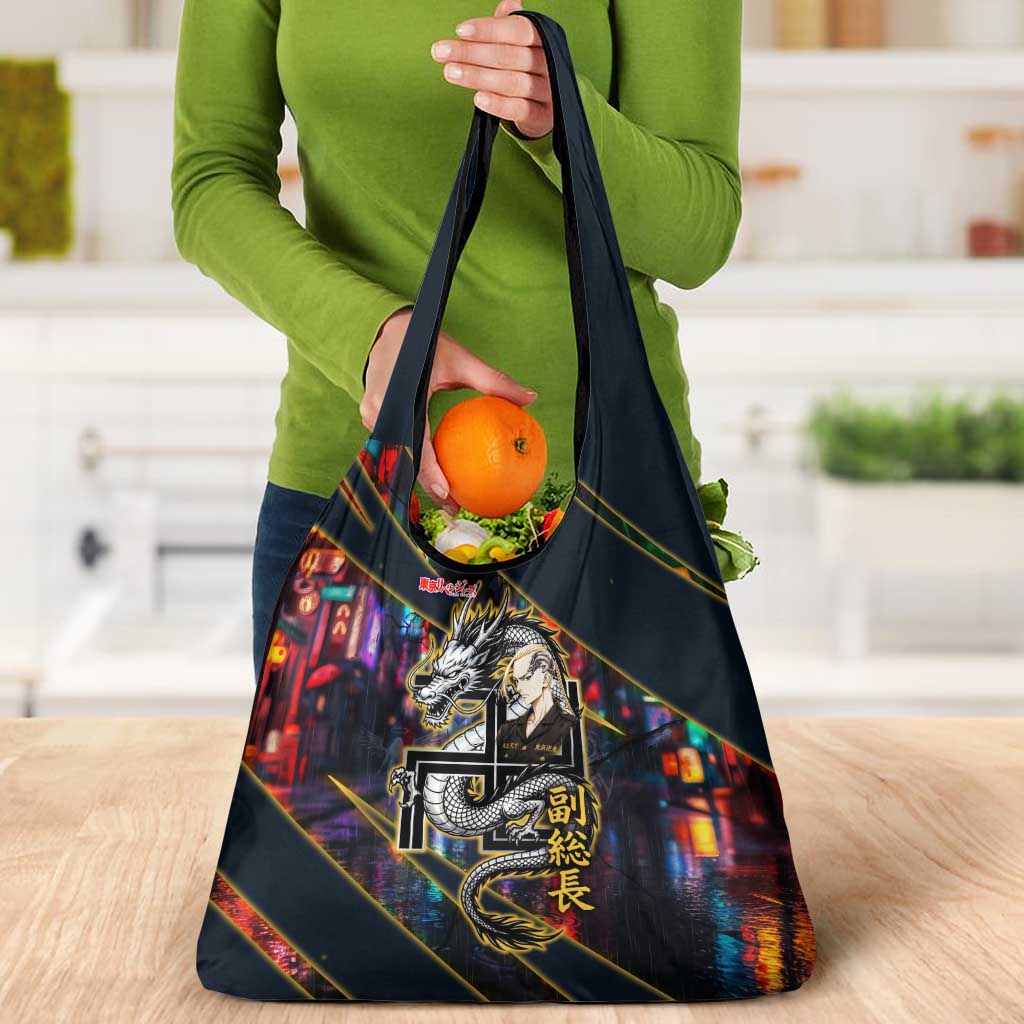 Ryuguji Ken Draken Grocery Bag Neon Dragon Yakuza Art Style