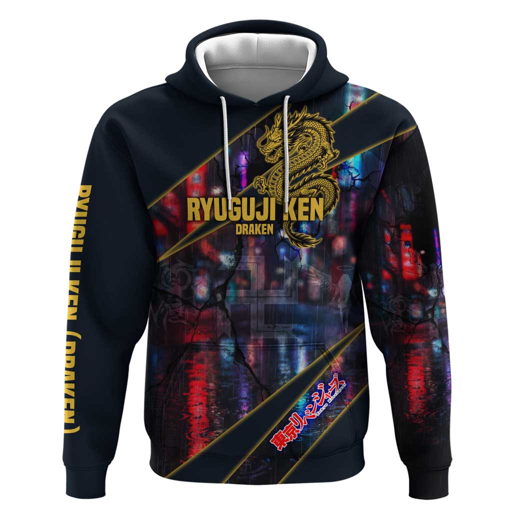 Ryuguji Ken Draken Hoodie Neon Dragon Yakuza Art Style