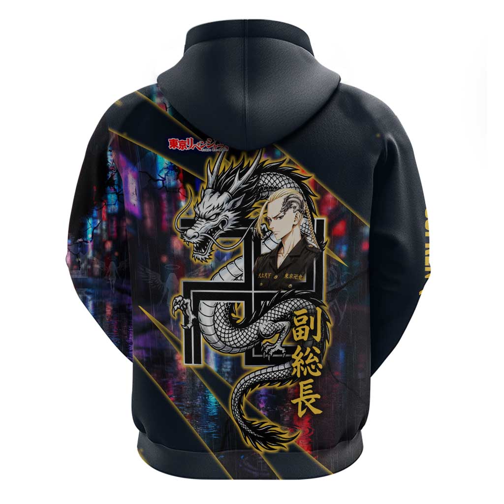 Ryuguji Ken Draken Hoodie Neon Dragon Yakuza Art Style