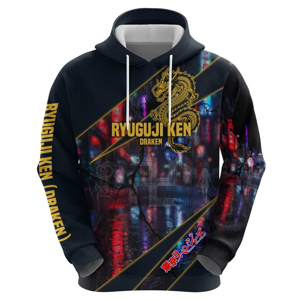 Ryuguji Ken Draken Hoodie Neon Dragon Yakuza Art Style
