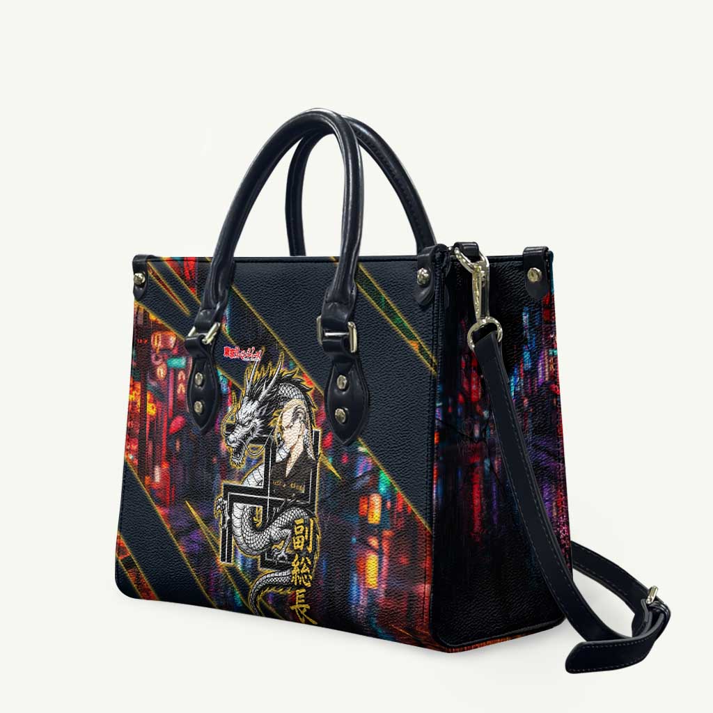 Ryuguji Ken Draken Leather Bag Neon Dragon Yakuza Art Style