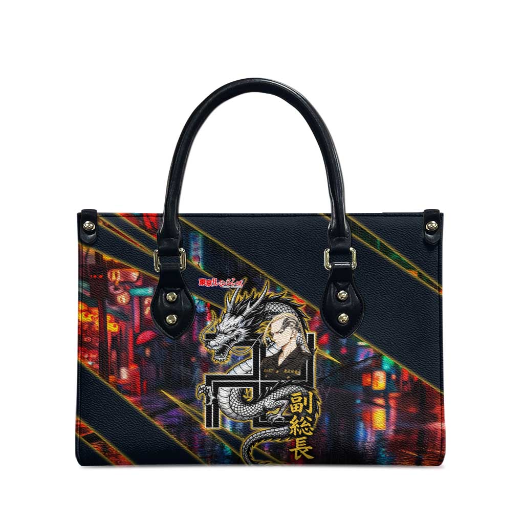 Ryuguji Ken Draken Leather Bag Neon Dragon Yakuza Art Style