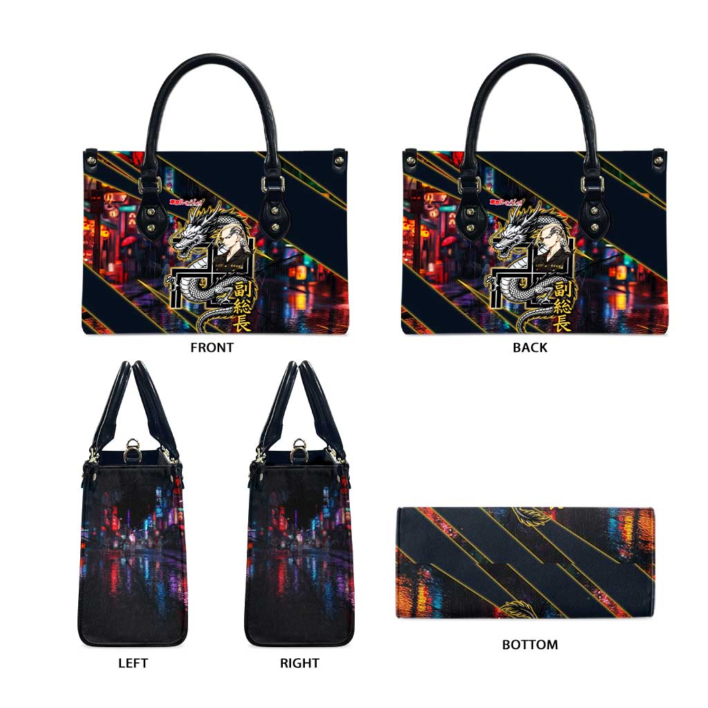 Ryuguji Ken Draken Leather Bag Neon Dragon Yakuza Art Style