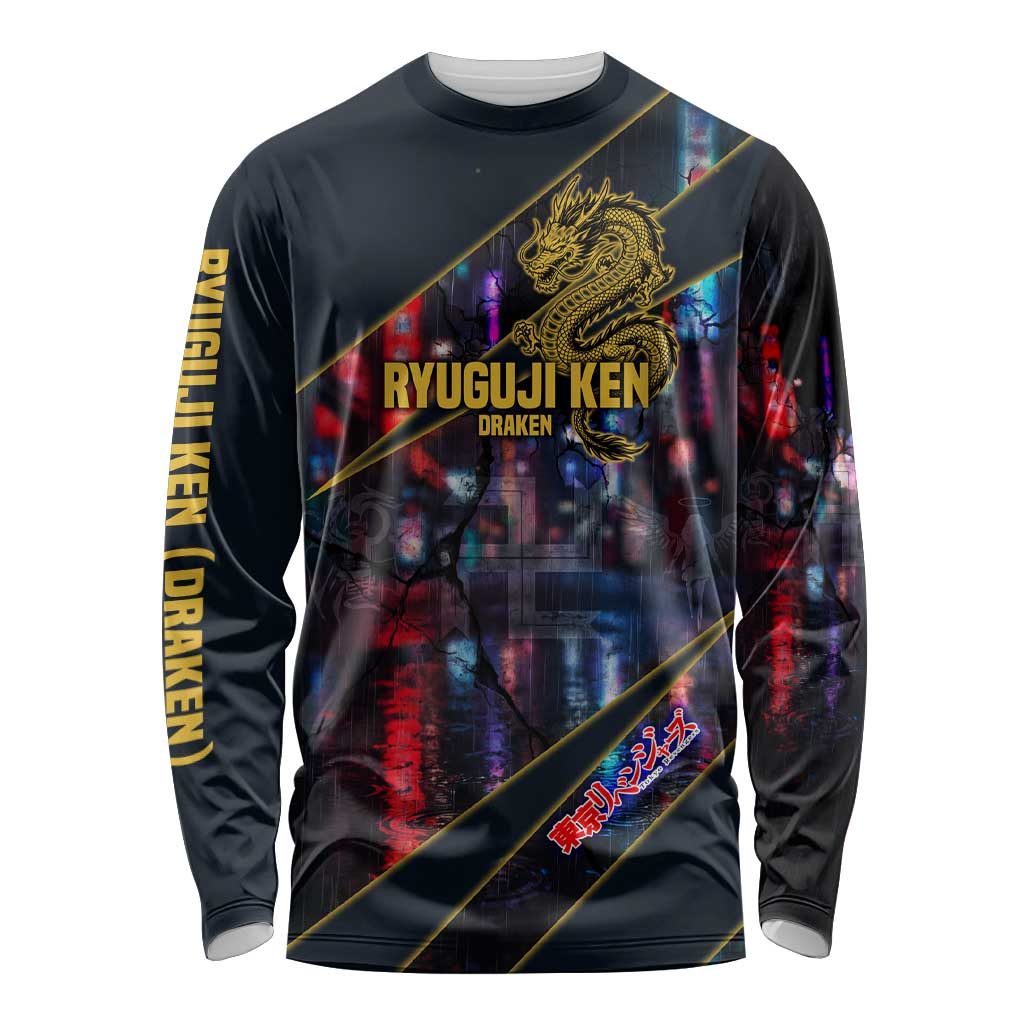 Ryuguji Ken Draken Long Sleeve Shirt Neon Dragon Yakuza Art Style
