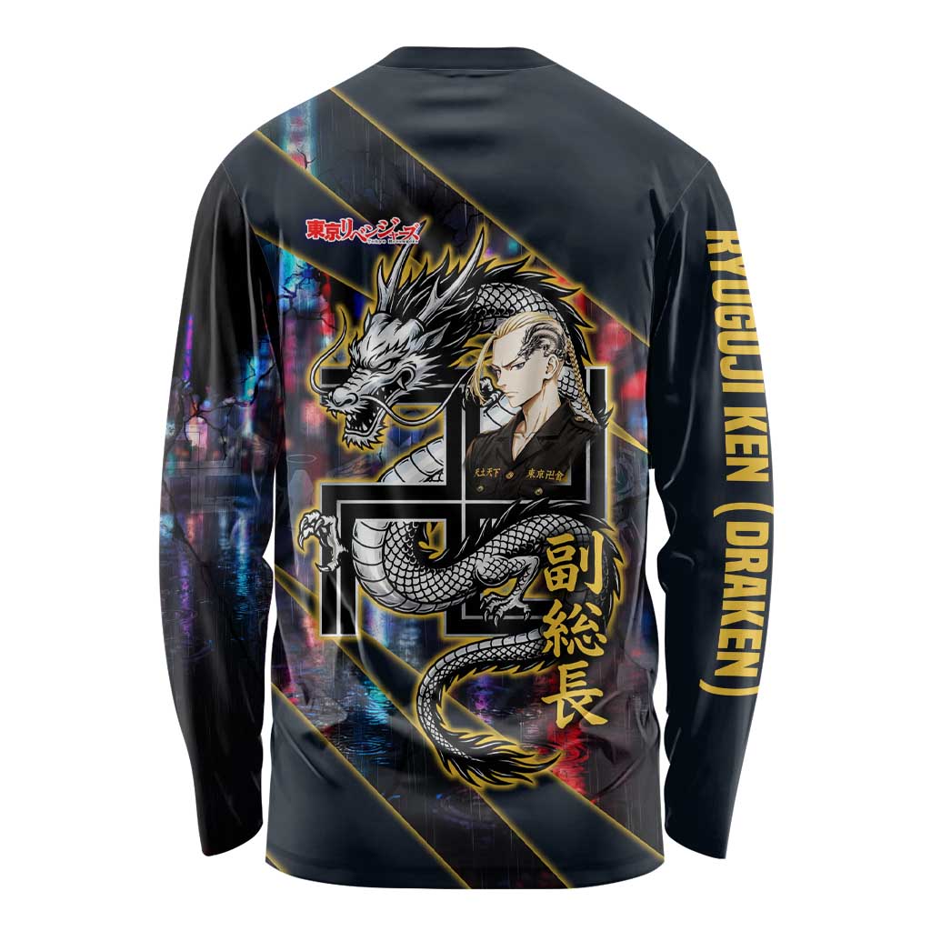Ryuguji Ken Draken Long Sleeve Shirt Neon Dragon Yakuza Art Style