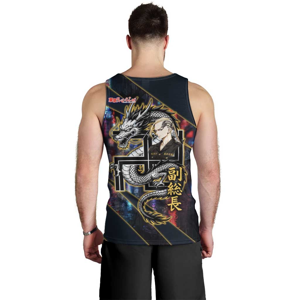 Ryuguji Ken Draken Men Tank Top Neon Dragon Yakuza Art Style