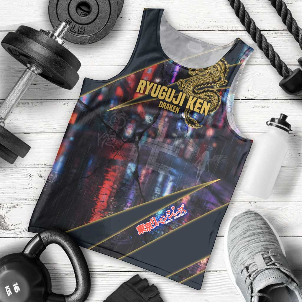 Ryuguji Ken Draken Men Tank Top Neon Dragon Yakuza Art Style