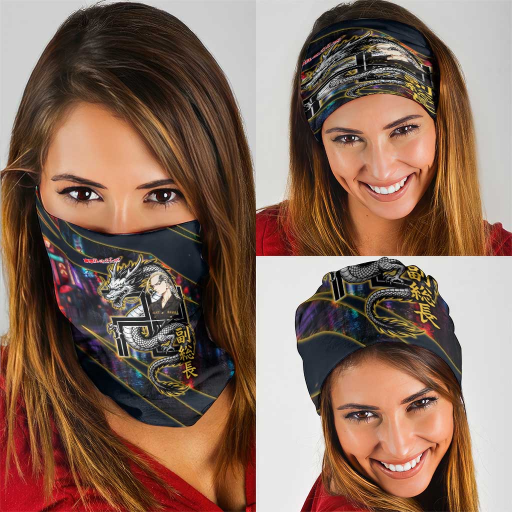 Ryuguji Ken Draken Neck Gaiter Neon Dragon Yakuza Art Style