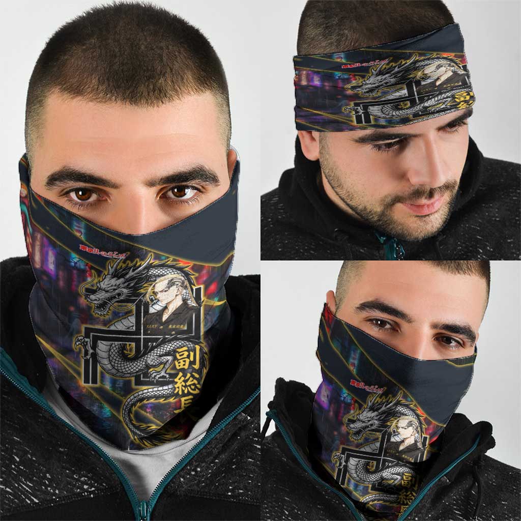 Ryuguji Ken Draken Neck Gaiter Neon Dragon Yakuza Art Style