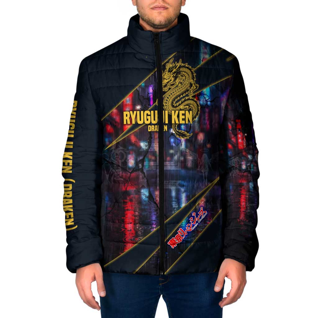Ryuguji Ken Draken Padded Jacket Neon Dragon Yakuza Art Style