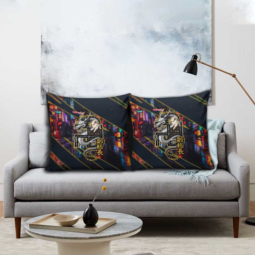 Ryuguji Ken Draken Pillow Cover Neon Dragon Yakuza Art Style